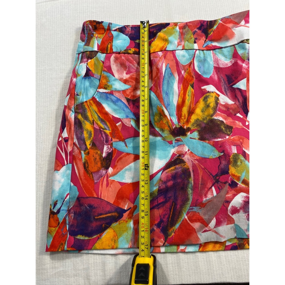Zac & Rachel Tropical Floral Skort Sz 12 Resort Vacation Coastal Chic - Picture 7 of 8